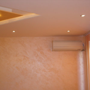 Таван с лед осветление, изработен от гипсокартон - ММ-93