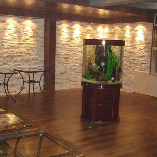 Облицовка с камък и италианска мазилка