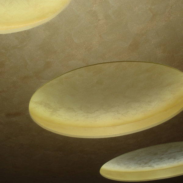 Кръгли форми от гипсокартон на таван