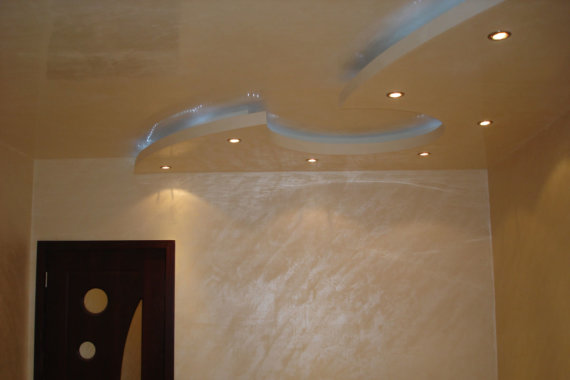 Поставяне на мазилка Raffaello на таван с форми от гипсокартон