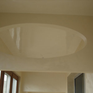 Овална форма изрязана в гипсокартона